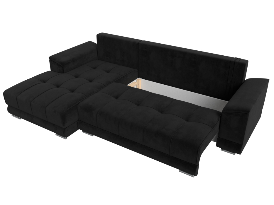 Диваны угловые в гостиную, Угловой диван НордСтар левый угол, велюр