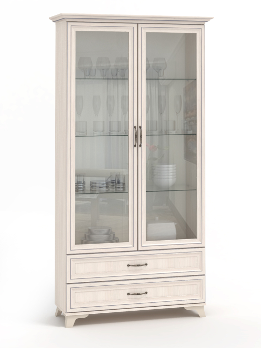 Для одежды, Шкаф двухдверный со стеклом Ариэль ШК-2С