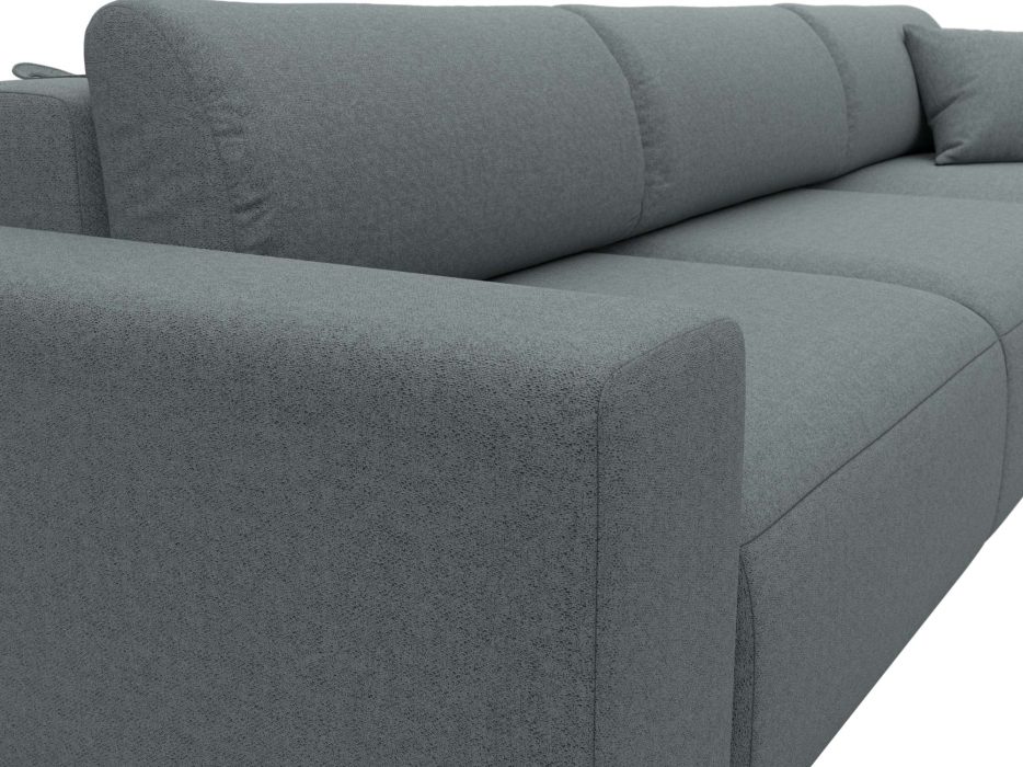 Диваны угловые в гостиную, Диван угловой Лига-036 НПБ Классик Лонг правый угол, рогожка Амур