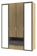 Шкафы распашные, Шкаф четырехдверный с нишей Браун