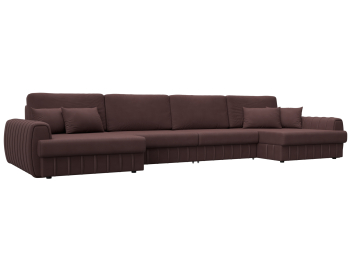 Диван П-образный Лига-057 НПБ Лонг, замша JOLY