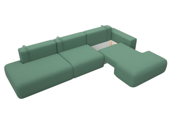 Диван угловой Лига-036 НПБ Модерн Лонг правый угол, рогожка Амур