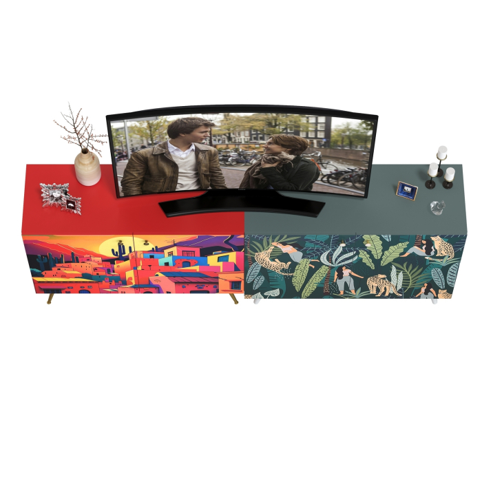 ТВ-тумбы, Комоды с рисунками на фасадах Либера и Кармин