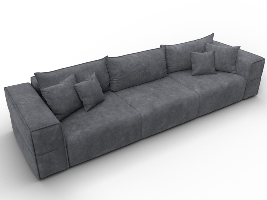 Диваны еврокнижки, Диван прямой Лига-058 НПБ Лонг, велюр BRUT