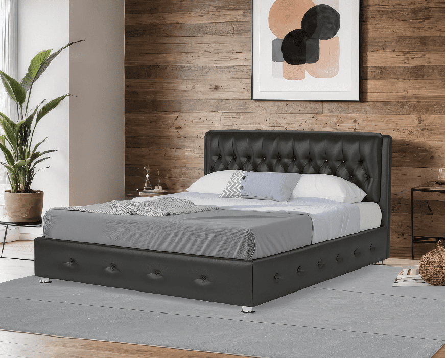 Мягкая кровать, Кровать Граф 160 см (Экокожа)