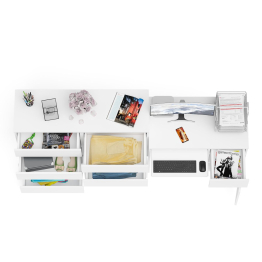 Комод 8-мь ящиков Мори МК1200 и правый компьютерный стол Мори МС-1