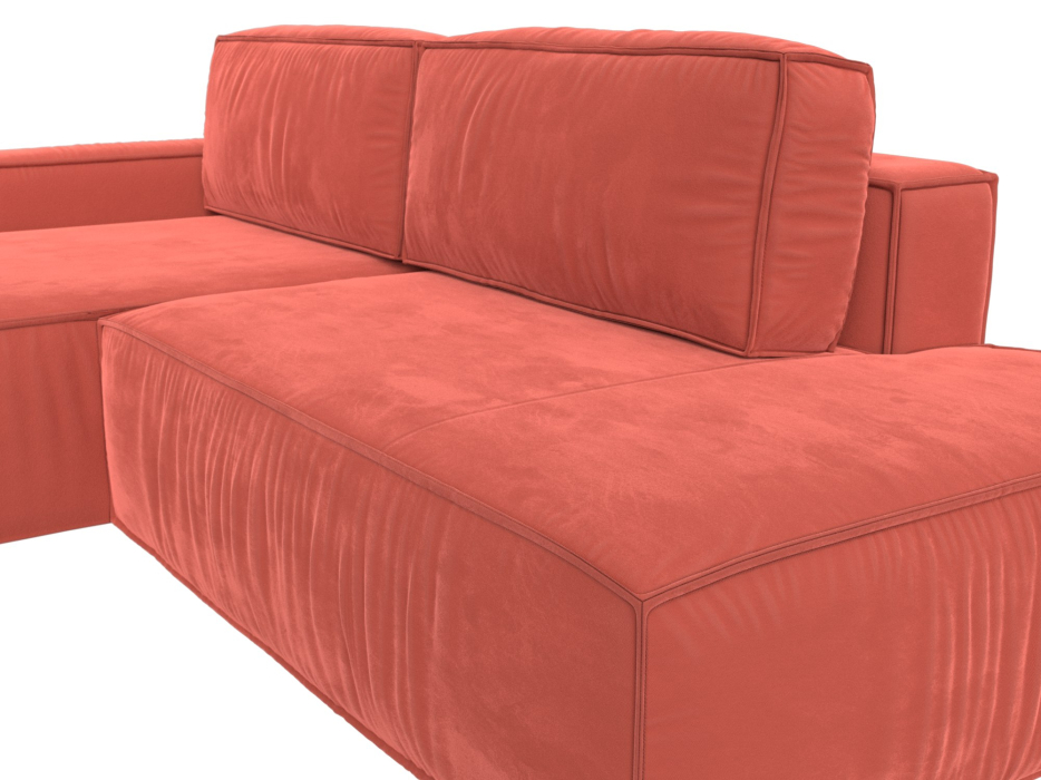 Диваны угловые в гостиную, Угловой диван Прага модерн левый угол, микровельвет