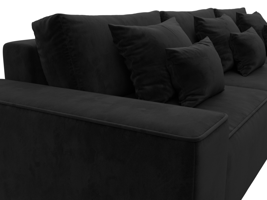 Диваны угловые в гостиную, Диван угловой Лига-074 угол универсальный, велюр SEVEN