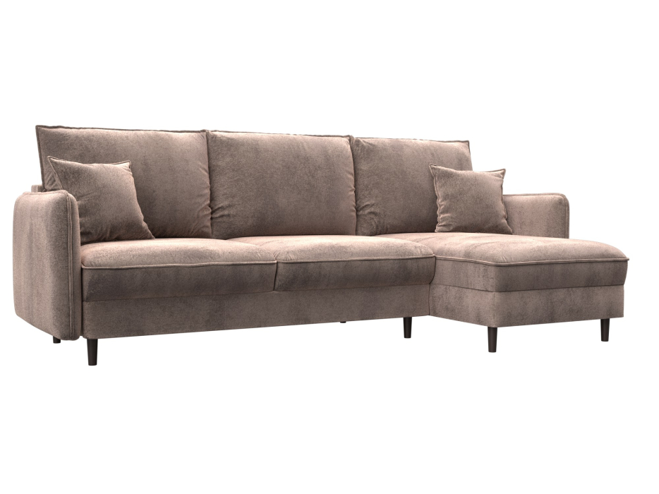 Диваны угловые в гостиную, Диван угловой Лига-064 НПБ угол универсальный, велюр TOWER