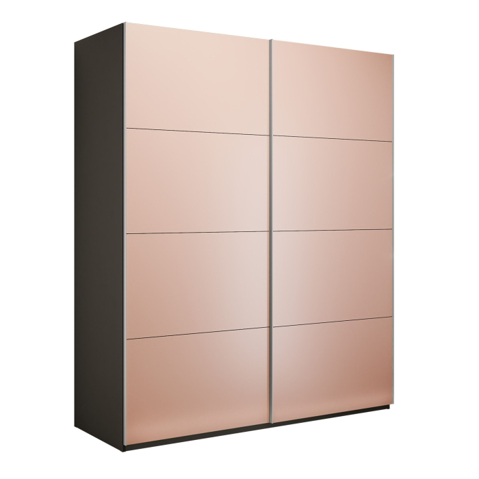 Шкафы-купе 2-х дверные, Шкаф-купе Эста 2-х дверный Стекла пудра/Доводчик 160х66х240