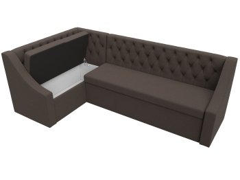 Диван кухонный угловой Мерлин левый угол, рогожка Амур