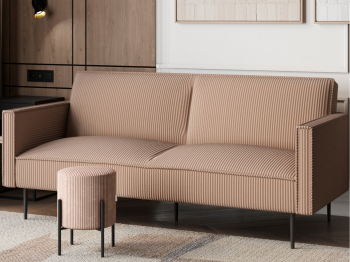 Диван прямой STOOL GROUP Кассель велюр рельефный