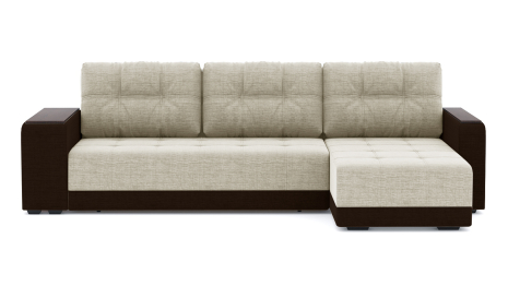 Диван-кровать угловой Милан ПБ еврокнижка, рогожка+кож.зам