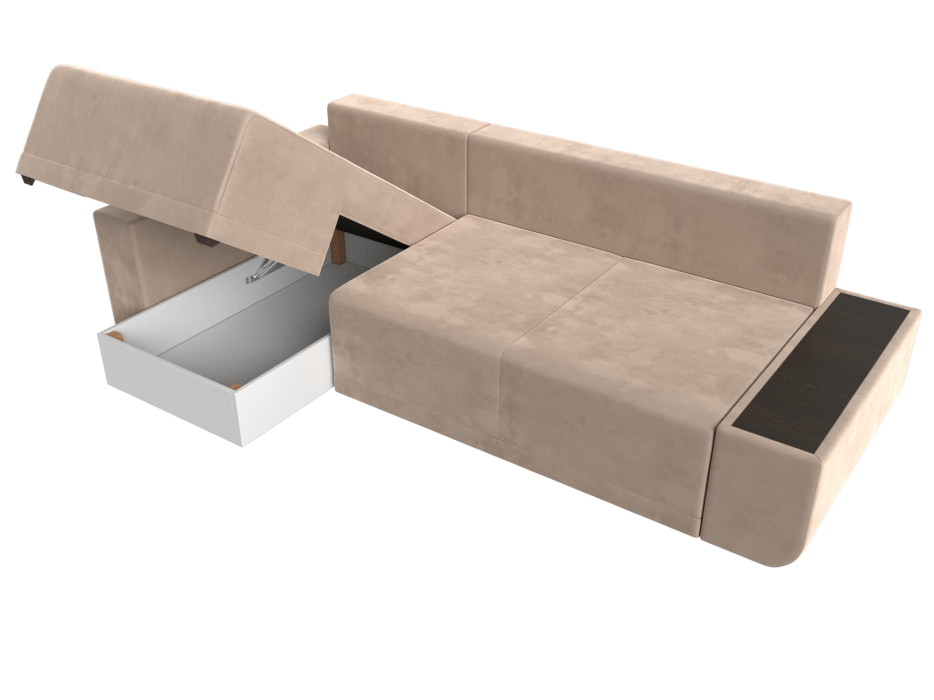 Диваны угловые в гостиную, Угловой диван Чикаго левый угол, велюр