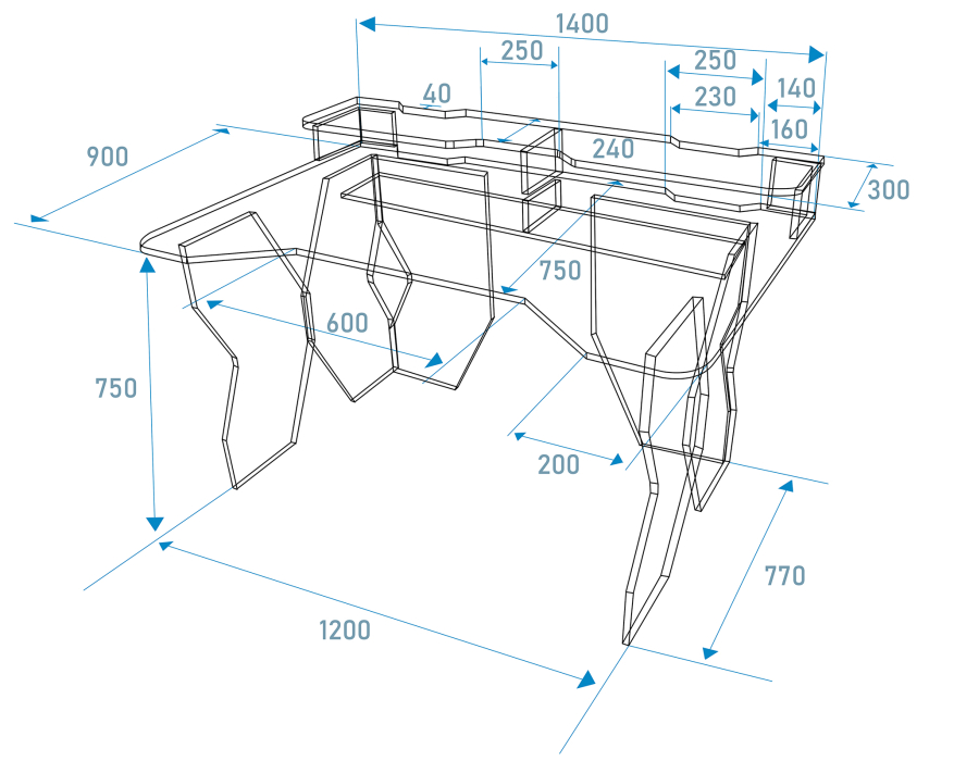 Компьютерные столы, Стол для геймера Краб-5