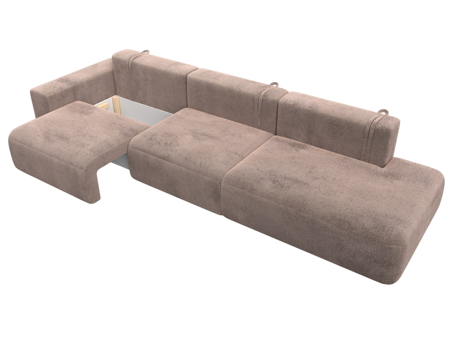 Диваны еврокнижки, Диван прямой Лига-036 НПБ Модерн Лонг подлокотник слева, велюр TOWER