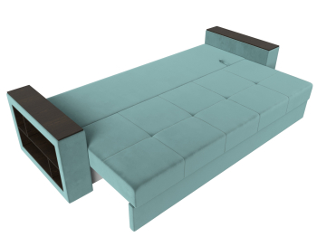 Диван прямой Дубай Лайт полки слева, велюр