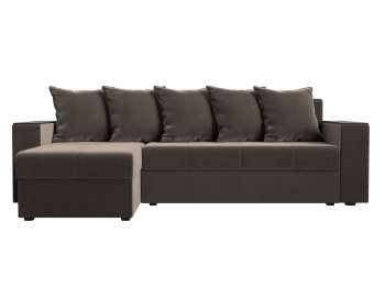 Диван угловой Дубай Лайт, велюр, левый угол