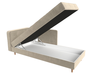 Кушетка Прайм, микровельвет, левый угол