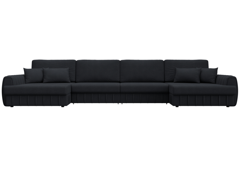 Диваны угловые в гостиную, Диван П-образный Лига-057 НПБ Лонг, замша JOLY