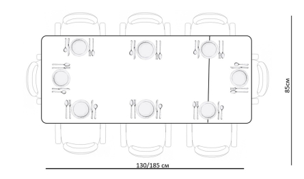 Стол Kenner BL1300 раздвижной, керамика