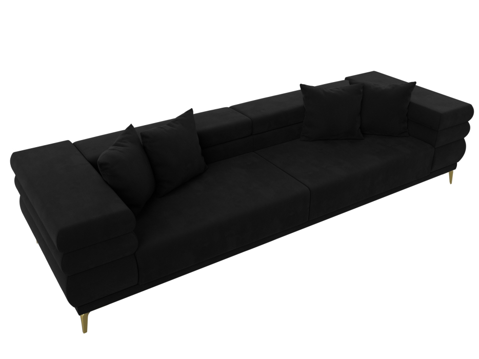 Дизайнерские диваны для гостиной, Прямой диван Лига-021, микровельвет