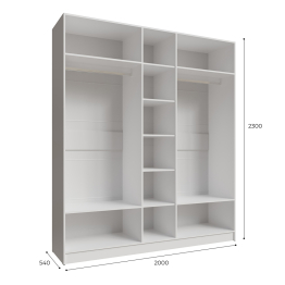 Распашной шкаф с зеркалом Мадрид 2.0