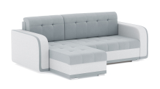 Диваны угловые в гостиную, Диван-кровать угловой Генри еврокнижка, велюр+кож.зам