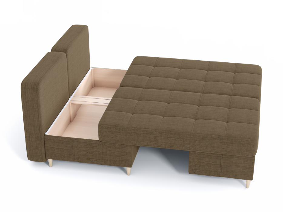 Диваны угловые в гостиную, Диван-кровать угловой Оливер Люкс 2 еврокнижка-трансформер, рогожка Люкс