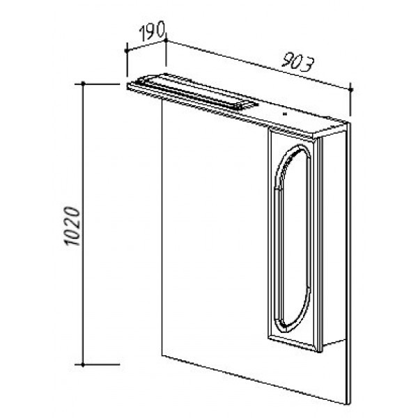 Ванная, Мебель для ванной Belux Лира 90 L