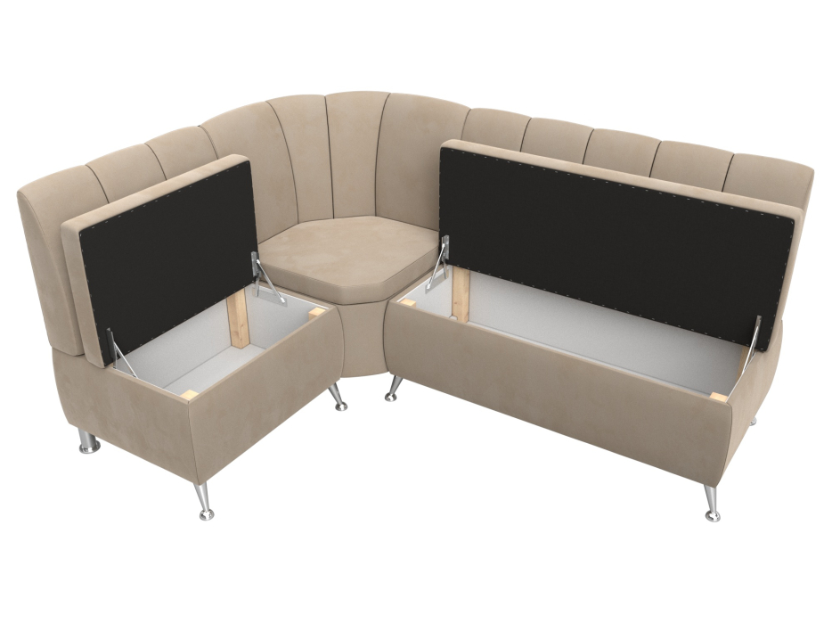 Диваны угловые кухонные, Диван кухонный прямой Кантри левый угол, велюр