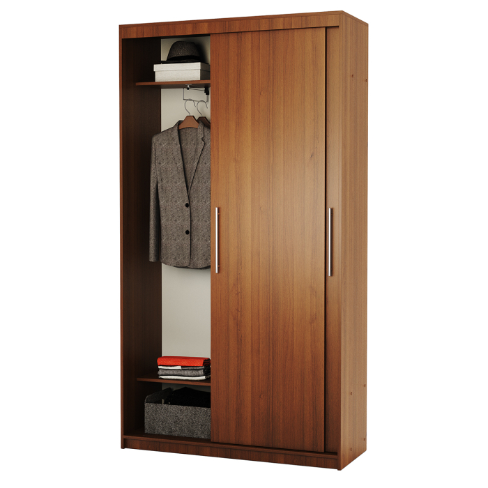 Шкафы-купе 2-х дверные, Шкаф-купе 2-х дверный Эконом платяной 120х45х200