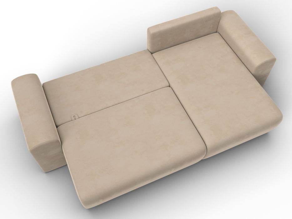 Диваны угловые в гостиную, Диван угловой Лига-099 угол универсальный, велюр SEVEN