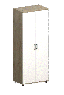 Шкафы двухстворчатые, Модульная система Грейс Шкаф ШК-5002  Гикори Джексон Светлый