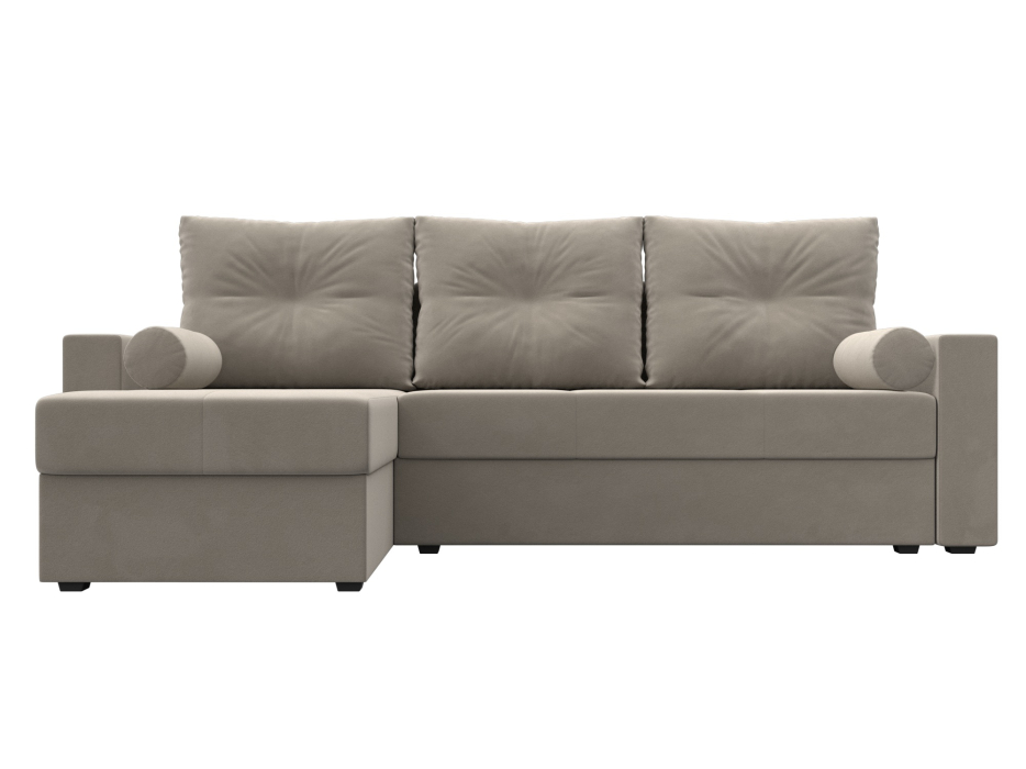 Диваны угловые в гостиную, Диван угловой Верона Лайт левый угол, микровельвет