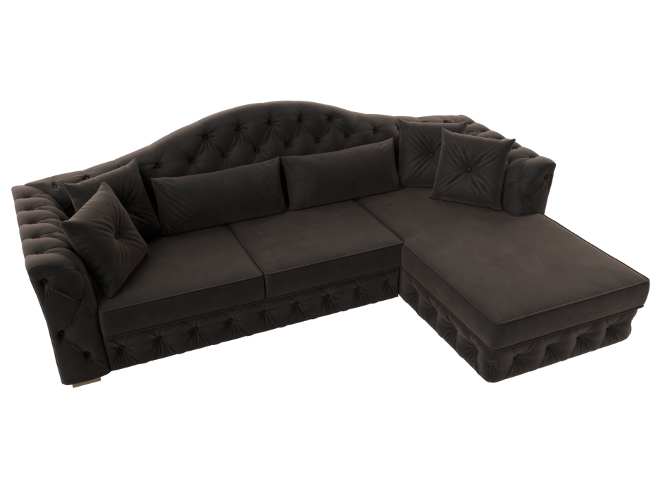 Диваны угловые в гостиную, Диван угловой Артис правый угол, велюр