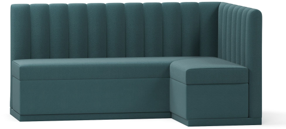 Кухонный угловой нераскладной диван Кафф, велюр