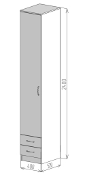 Шкаф Фреш прямой ПФР 1-2