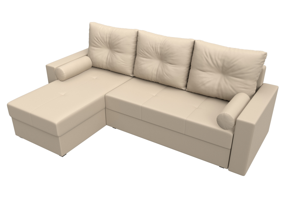 Диваны угловые в гостиную, Диван угловой Верона Лайт левый угол, экокожа