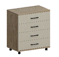 Комоды, Модульная система Грейс Комод КМ-5032  Гикори Джексон Светлый