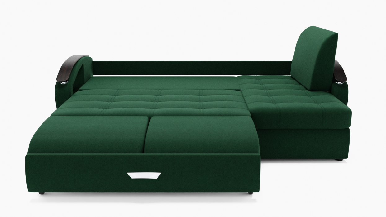 Диваны угловые в гостиную, Угловой диван Дубай-1 с оттоманкой ППУ, велюр