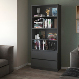 Стеллаж Мальм 2 ящика