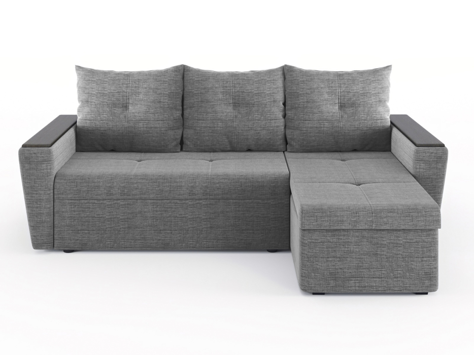 Диваны угловые в гостиную, Диван-кровать угловой Дубай Майами еврокнижка трехсекционная, рогожка