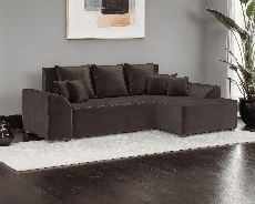 Диваны угловые в гостиную, Диван Каскад Правый угол (Бархат)