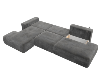 Диван угловой Лига-036 НПБ Модерн Лонг левый угол, велюр TOWER