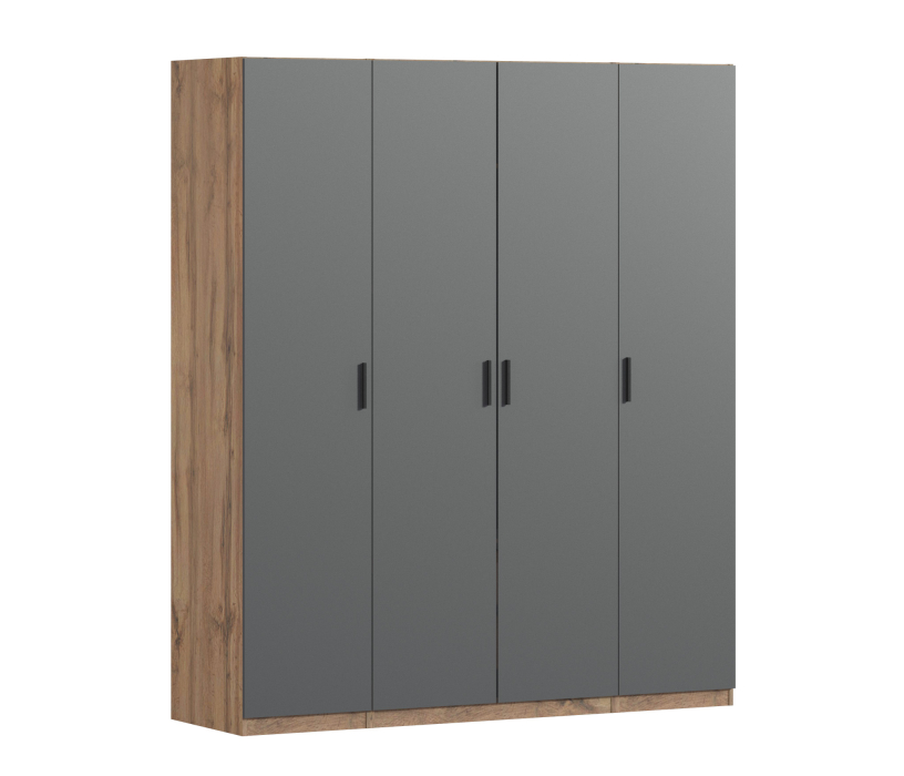 Для одежды, Шкаф четырехдверный Макс 2000 мм, вариант №1 (ЛДСП, корпус дуб вотан)