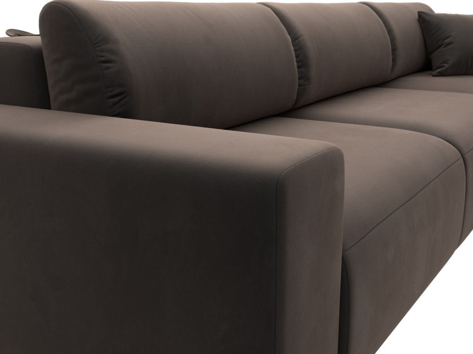 Диваны угловые в гостиную, Диван угловой Лига-036 Классик Лонг правый угол, велюр