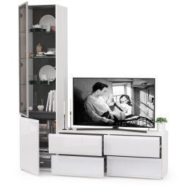 Гостиная Сидней № 09 с фасадами стекло