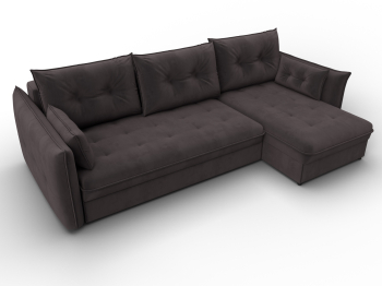 Диван угловой Лига-100 НПБ угол универсальный, велюр SEVEN