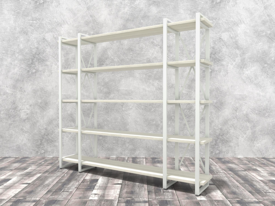 Стеллажи, Стеллаж Айсберг Лофт 200х182-4 v3 белый